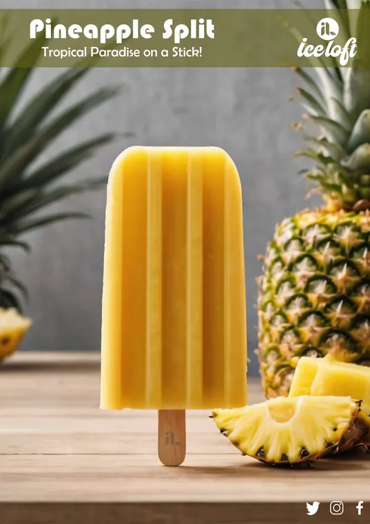 ICE LOFT Pineapple Slice popsicle