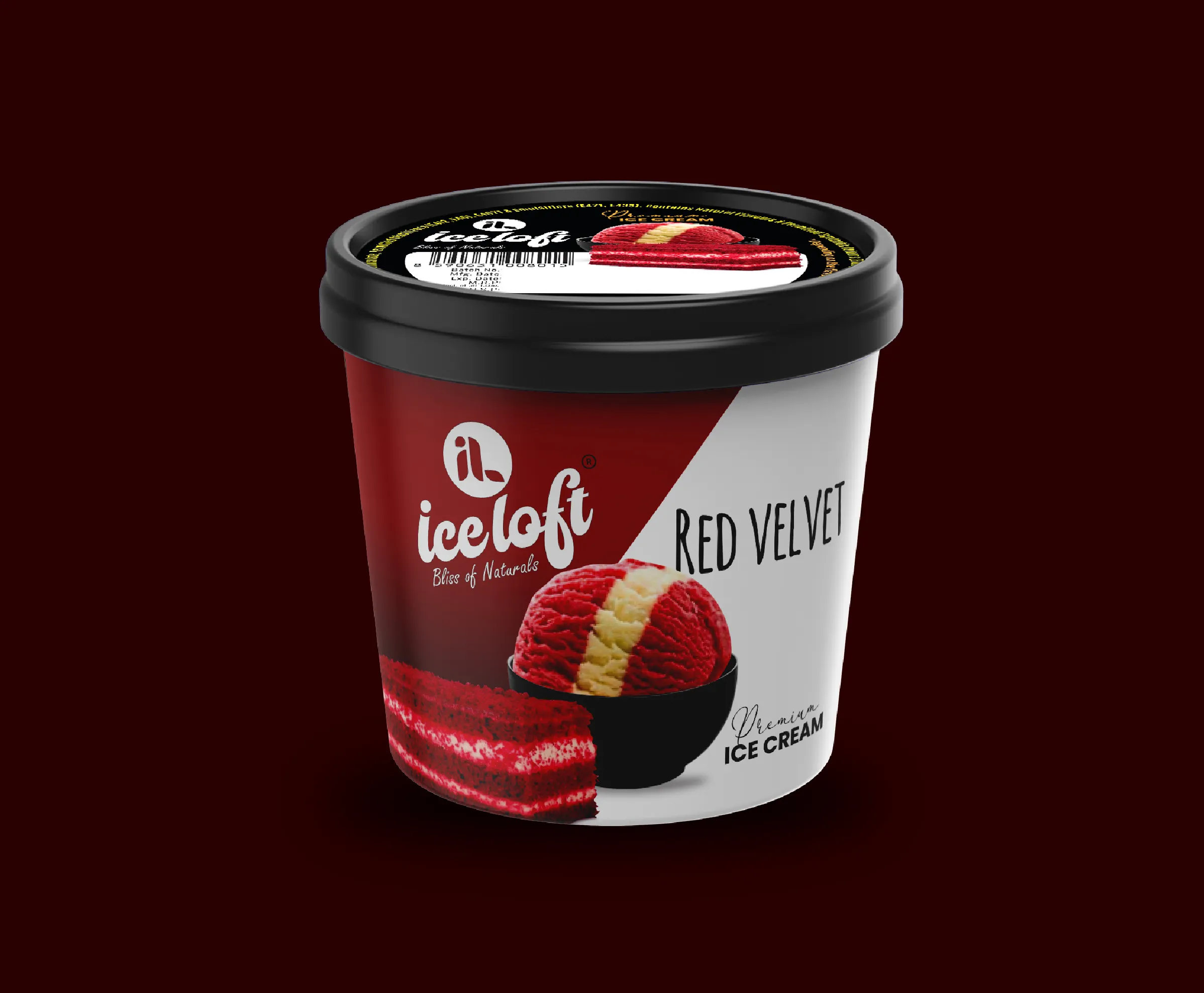 Red Velvet Tub Icecream